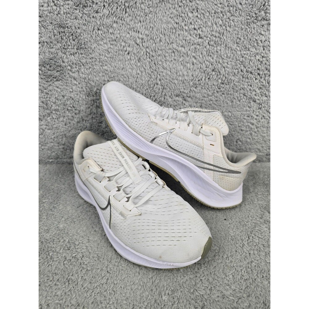 Nike Air Zoom Pegasus 38.5 Womens Size 7.5 Running Shoes Sneakers White / Silver